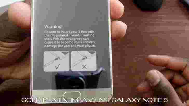 Samsung Galaxy Note5现在配有S-Pen警告