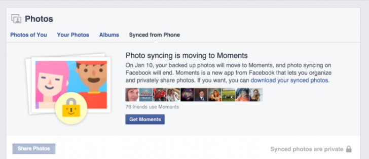 Facebook会让您使用其时刻应用程序来同步您的移动照片