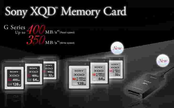 索尼宣布新的高速XQD和SD存储卡