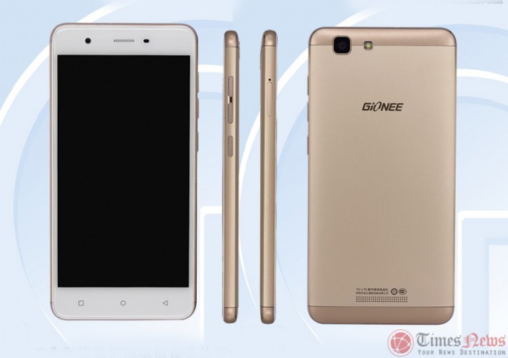 Gionee F105带5英寸显示器和四核CPU通过Tenna