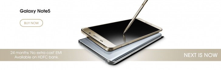 Dual Sim Galaxy Note5现在可在印度购买