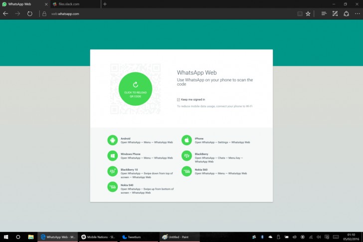 WhatsApp Web现在与Microsoft Edge正式兼容