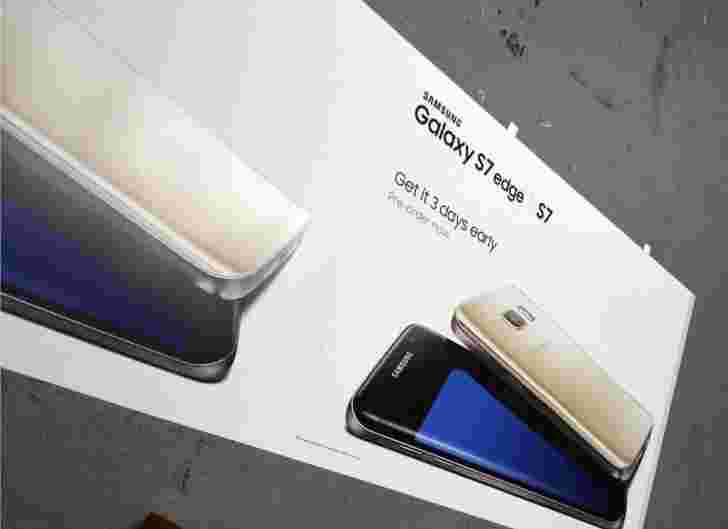 店内显示Galaxy S7承诺提前交付预订