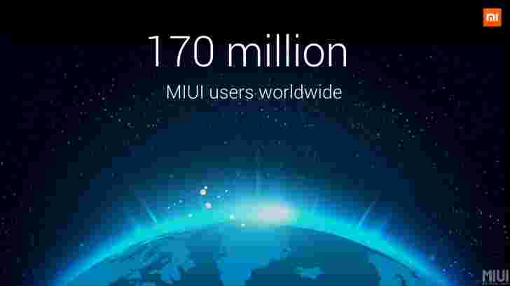 小米Miui现在拥有超过1.7亿用户的全球