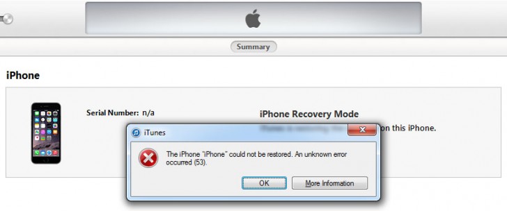 Apple固定错误53，修改的触摸ID传感器不会砖iPhone