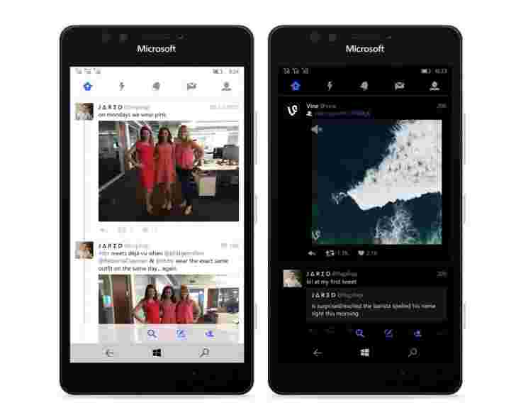 Windows 10的推特现在在移动上提供