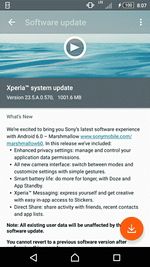 Xperia Z2，Z3和Z3紧凑型在印度和加拿大的棉花糖