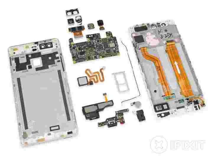 Huawei P9通过IFIXIT的涂层产量为7分中10种可修复分数