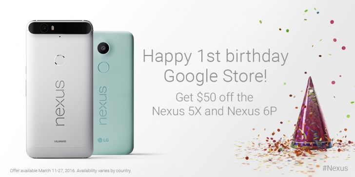 谷歌商店正在转动一个，所以Nexus 5X和6P off 50美元