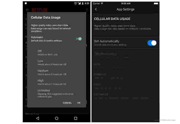 Netflix introIS蜂窝数据使用控制，适用于其Android和IOS应用程序