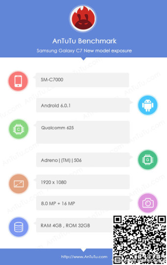 在SM-C5000之后，另一个三星C系列手机（SM-C7000）发现