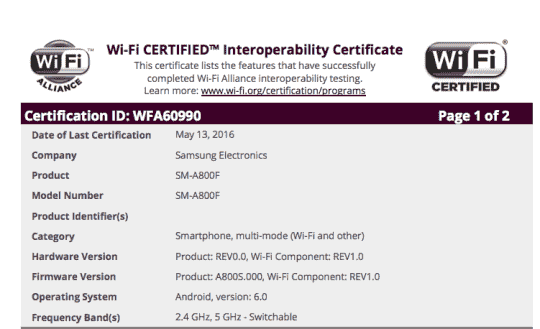 三星Galaxy A8 Marshmallow更新即将推出