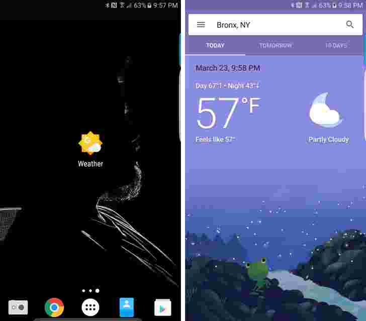 谷歌现在使天气卡作为主屏幕上的快捷方式