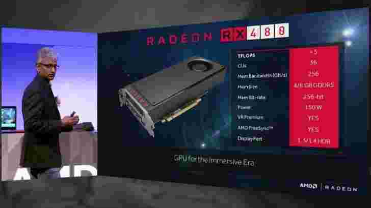 AMD宣布推出RX 480，基于Polaris Architecture的第一个显卡