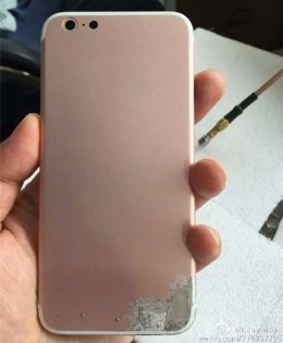 据称玫瑰金iphone 7后箱泄漏显示单个相机，新天线线