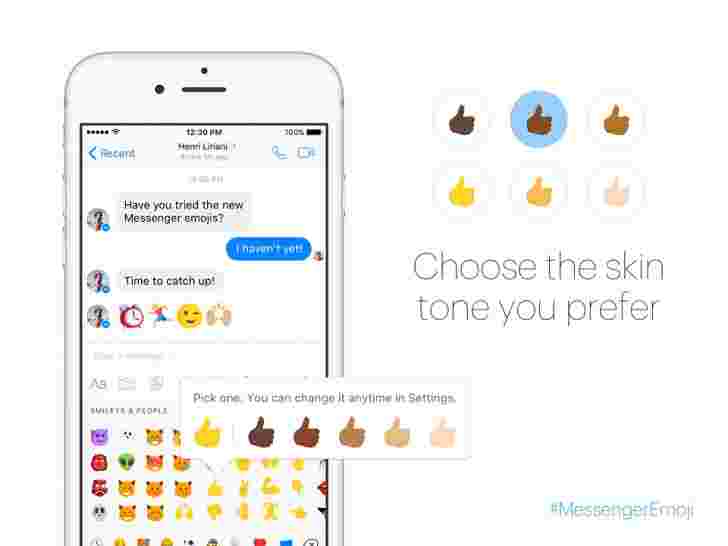 Facebook将为明天开始的Messenger Emojis增加更多的多样性