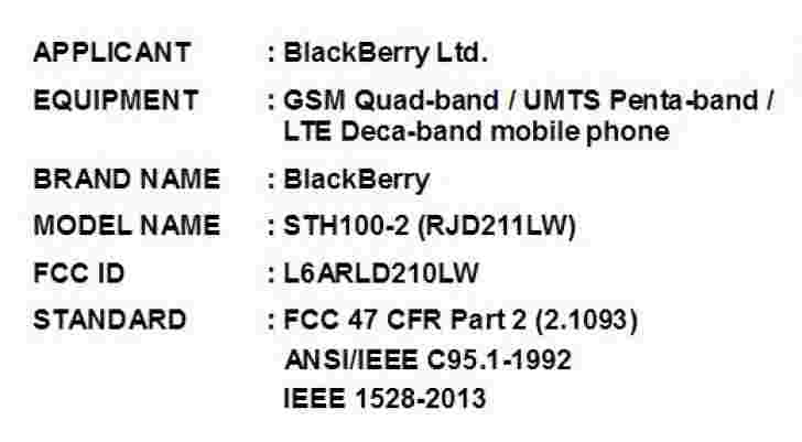BlackBerry Hamburg通过FCC，TCL（阿尔卡特）确认为其制造商