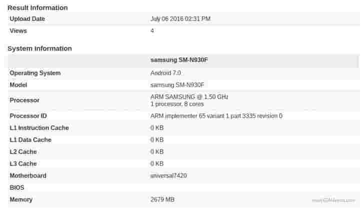 三星现在测试Galaxy Note7原型运行Android 7.0 Nougat