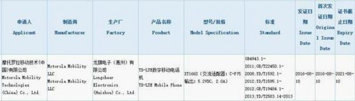 Moto X（2016）是真实的，由中国权威认证
