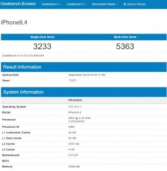 iPhone 7 Plus Pack 3GB的RAM确实如此，Geekbench上市说