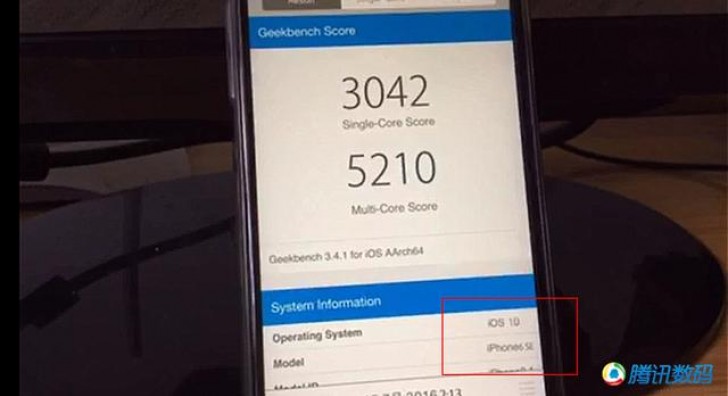 iPhone 6 SE（不是iPhone 7）运行GeekBench，比iPhone 6s更多