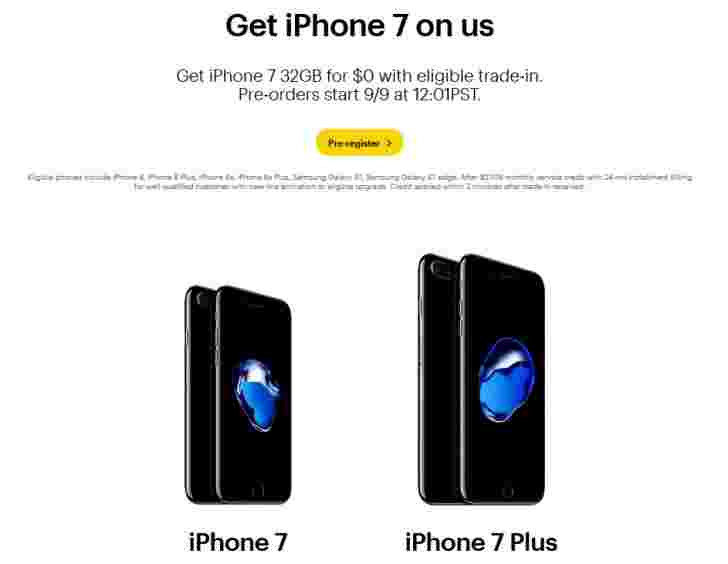 Sprint还提供免费的iPhone 7，Ot＆T也有商品！