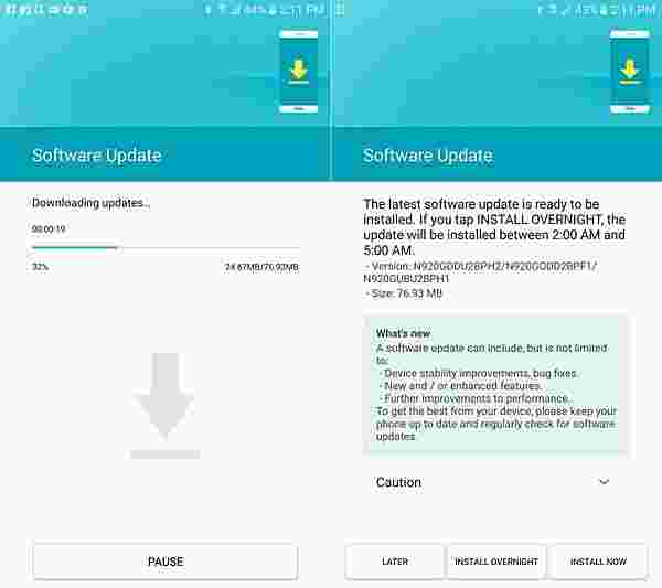 8月安全更新开始击中三星Galaxy Note5