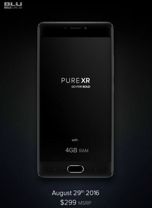Blu Tease纯XR，8月29日以4月29日推出4GB的RAM