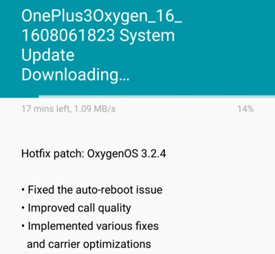 OnePlus 3更新为氧气OS 3.2.4