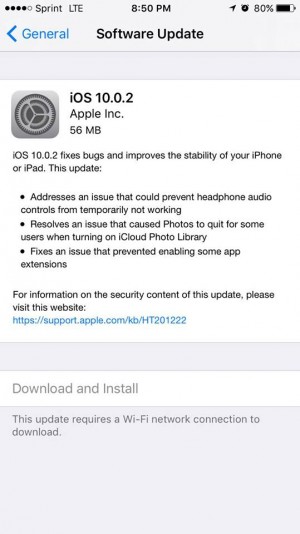 iOS 10.0.2已发布，修复iPhone 7 Earpod问题