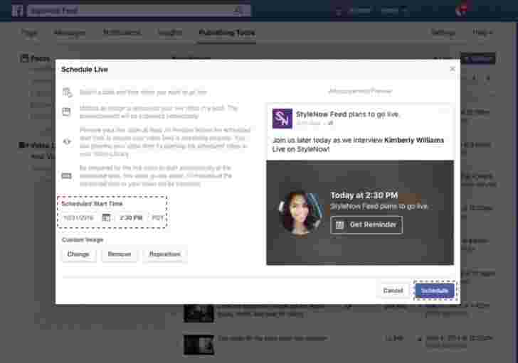 Facebook Live Stream可以预先安排，但只有你是一个Celeb