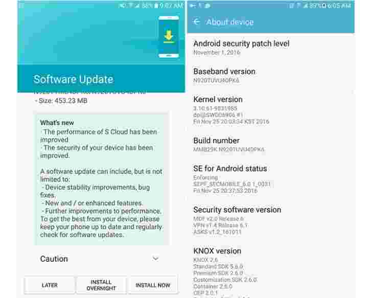 T-Mobile三星Galaxy Note5和S6 Edge +现在正在接收11月的安全补丁