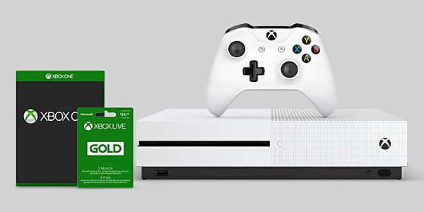 Microsoft提供免费游戏和Xbox Live Gold Membership使用选择Xbox One S控制台