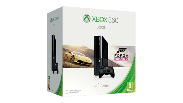 500GB Xbox 360与Forza Horizo​​ n 2游戏为129.99英镑 -  70英镑折扣