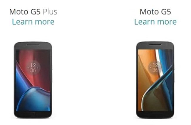 据称摩托罗拉Moto G5和G5加上图片和规格泄漏，发布日期也倾斜