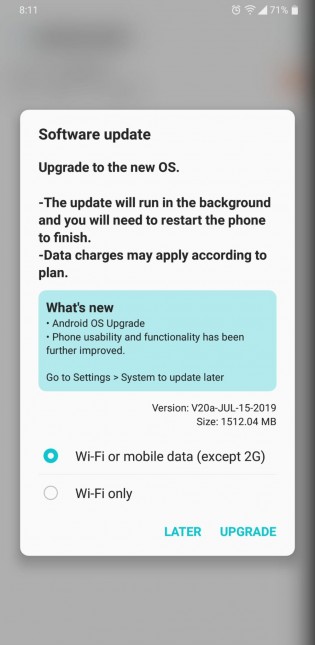 LG V40 Thinq Android馅饼更新在印度推出