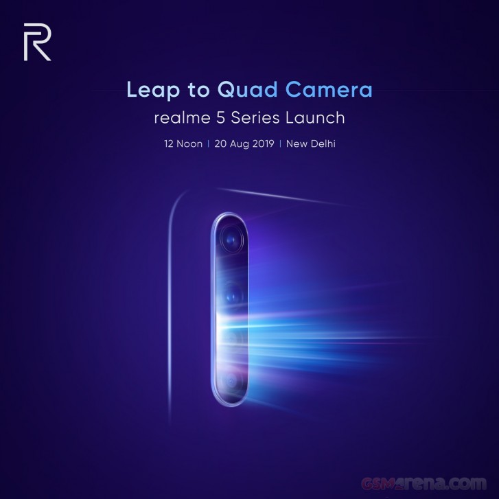 Realme 5系列抵达8月20日，拥有48 MP相机