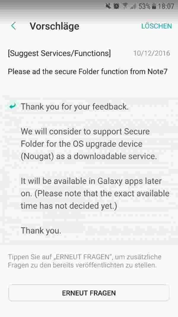 三星可能会为Galaxy S7提供安全文件夹