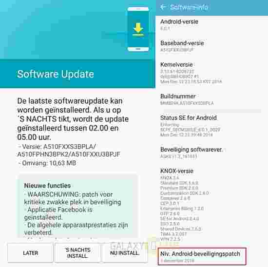 12月安全更新开始击中三星Galaxy A5（2016）