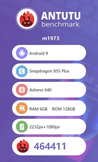 Meizu 16s Pro Ances Antut与Snapdragon 855+和6GB RAM