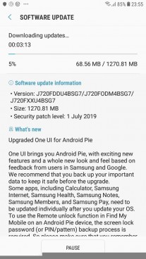 三星Galaxy J7 Duo Android Pie更新推出[更新]：Galaxy宽2也收到更新