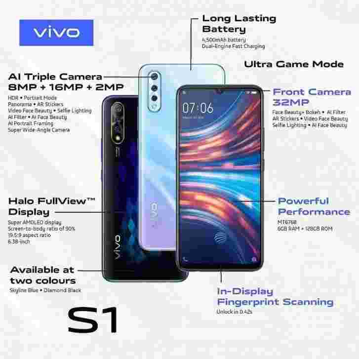 Vivo S1印度定价泄漏 - 总共三种变种