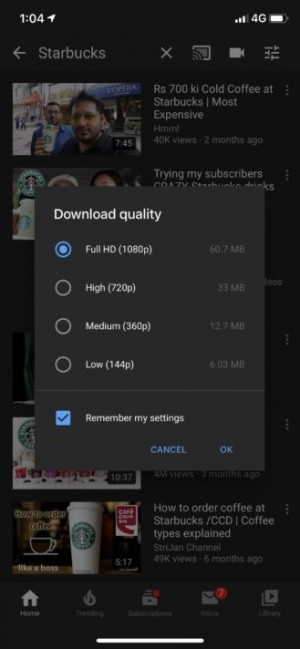 YouTube Premium最终允许在1080p中下载视频