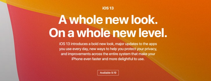 Apple IOS 13 9月19日，iPados和iOS 13.1  -  9月30日