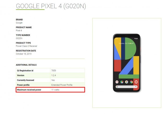 Google Pixel 4支持高达11W的快速无线充电