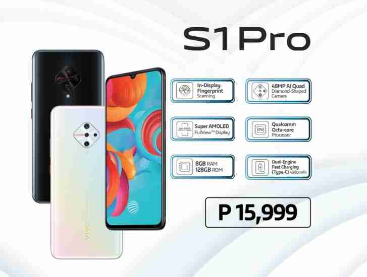 新的VIVO S1 PRO在前面的后面的48MP Quad CAM推出，在前面的Samoled Display上推出
