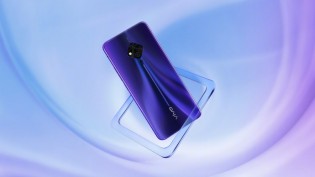 Vivo S5官方图像在蓝色渐变中展示了电话