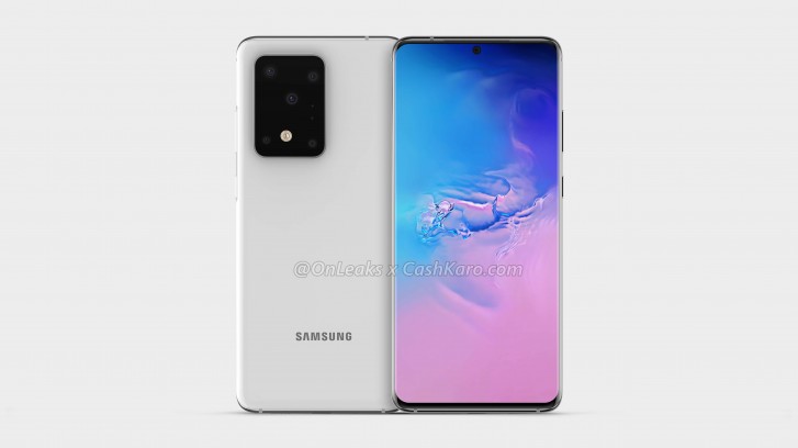 三星Galaxy S11 + Renders揭示了冲孔孔显示和巨大的相机凹凸