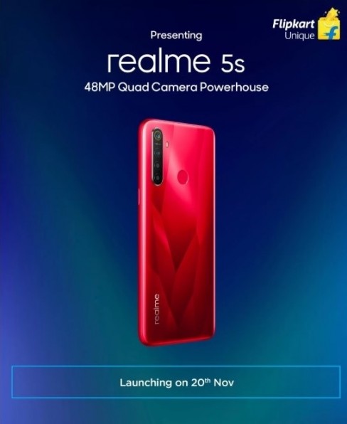 Realme 5s，48MP四相机11月20日