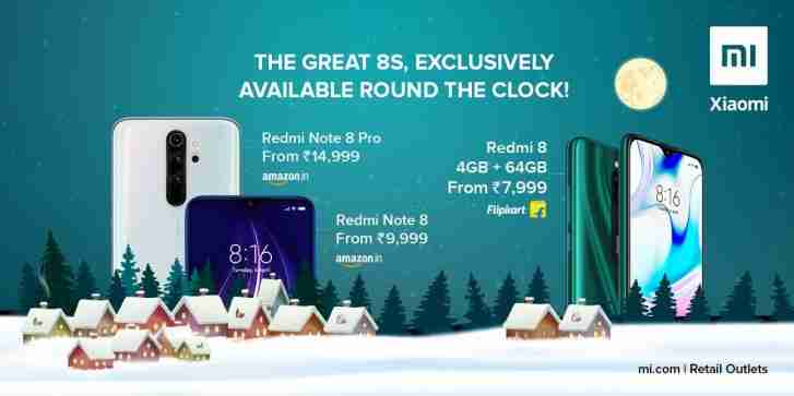 Redmi Note 8绑定在印度开放式销售